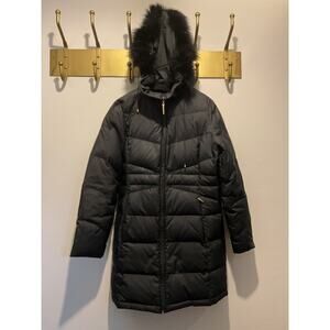 Ellen Tracy - Down Filled Quilted Long Puffer Jacket - Women 5’4” under - Small